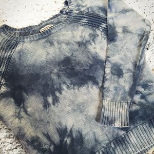 ae blue tie dye sweater